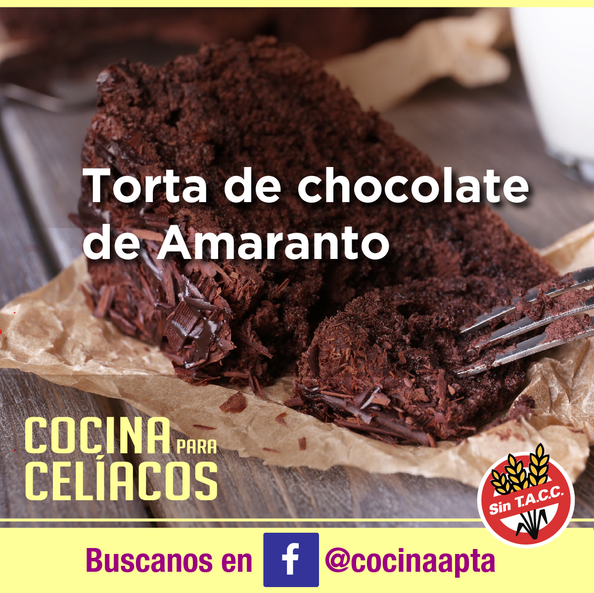 Torta de Chocolate de Amaranto - Cocina Para Celiacos -Celi&Co